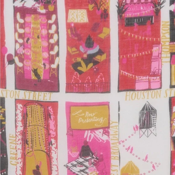 โ ๏ธ Kate Spade New York Women's Holiday Rooftops Oblong Scarf ๐โ ๏ธ - Picture 9 of 10